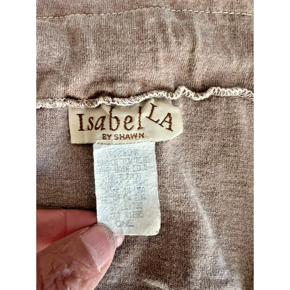 Vintage Art To Wear Isabel LA Maxi Dress Lagenlook Hand Painted Patch Sz-XL - Picture 9 of 11
